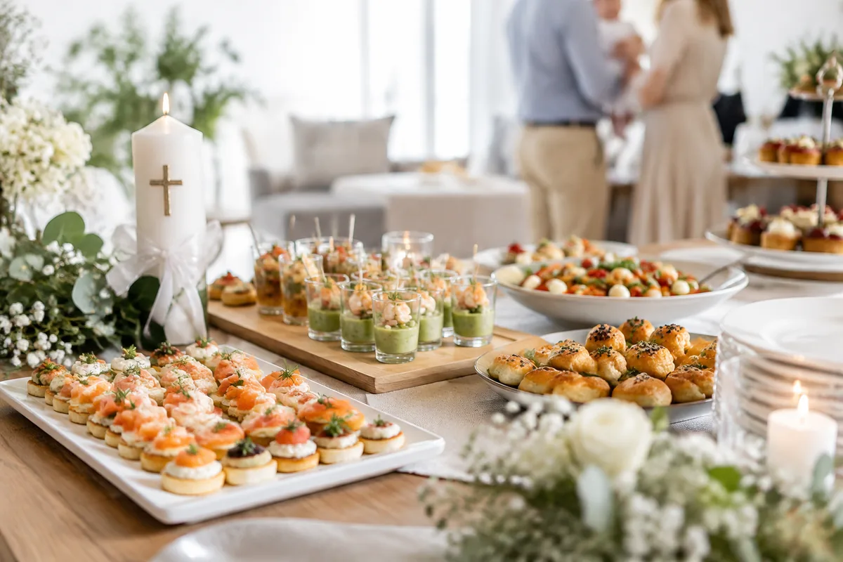 Quel menu prévoir pour un baptême à la maison avec un traiteur ?